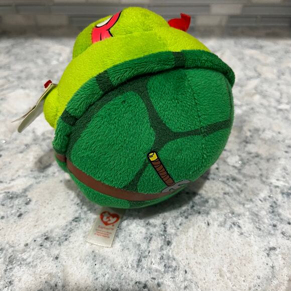 Ty Beanie Ballz TMNT Teenage Nutant Ninja Turtles Raphael Plush - Picture 4 of 5